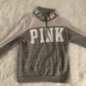 Victoria’s Secret Pink grey & white sweatshirt